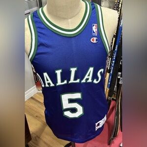 Vintage Champion NBA Dallas Mavericks Jason Kidd NBA Basketball Jersey Men 36/S